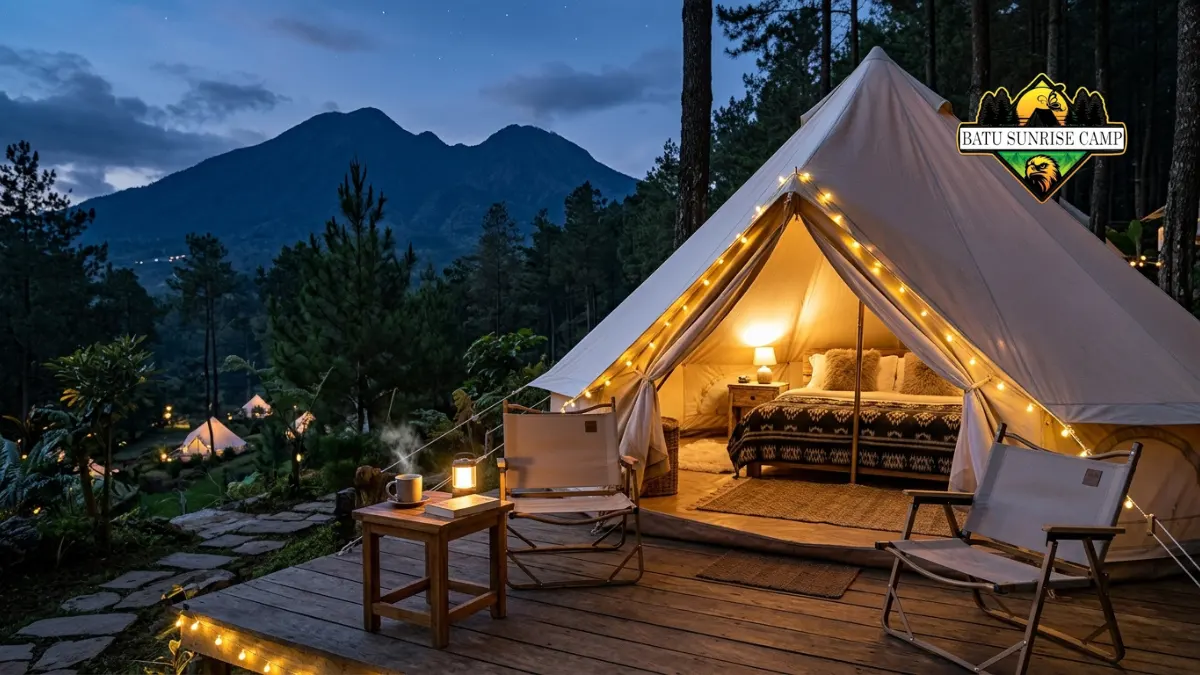 Fasilitas glamping premium di kawasan Batu