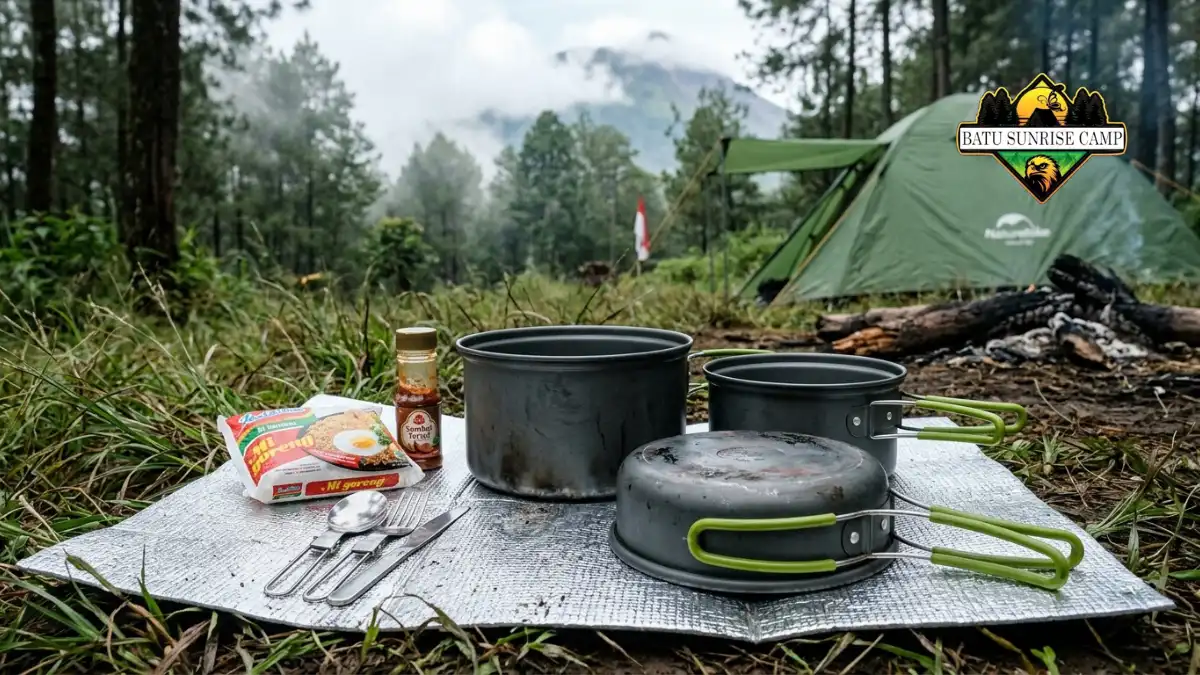 Nesting cookware camping yang ringkas dan praktis