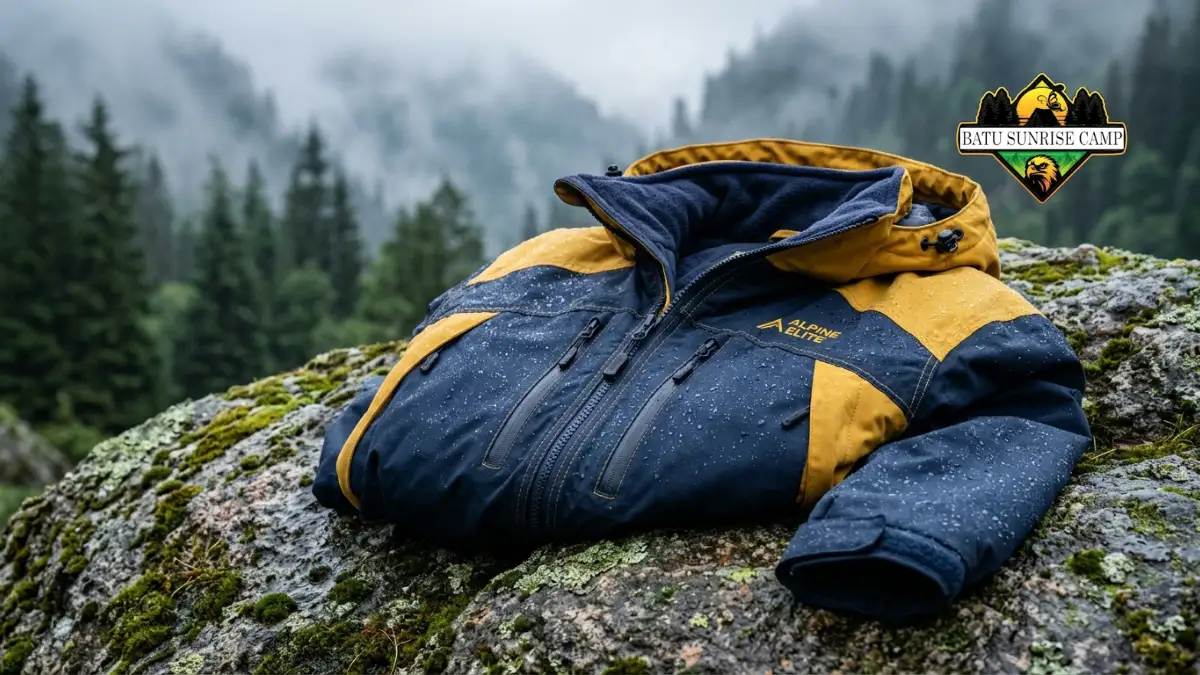 Jaket dan pakaian berlapis untuk camping di dataran tinggi Jawa Timur
