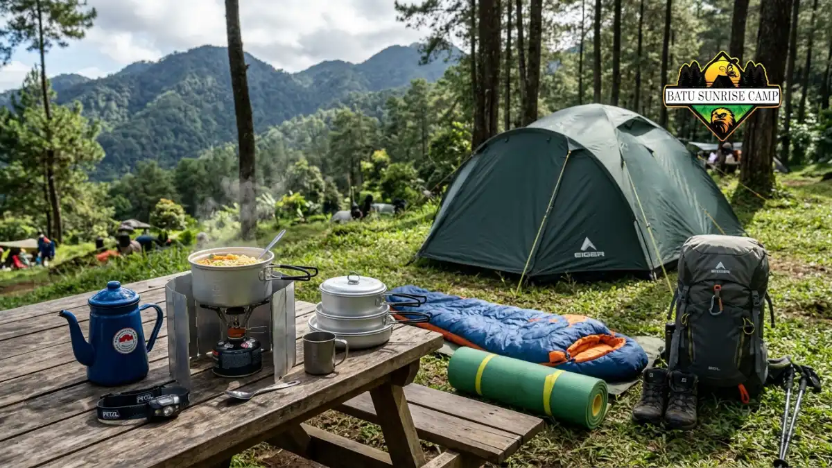 Perlengkapan sewa camping outdoor di Batu