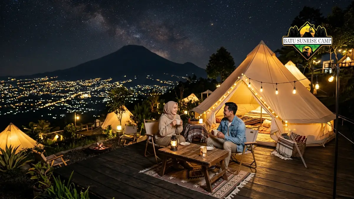 Rekomendasi glamping di kawasan Bumiaji Batu dengan pemandangan city light