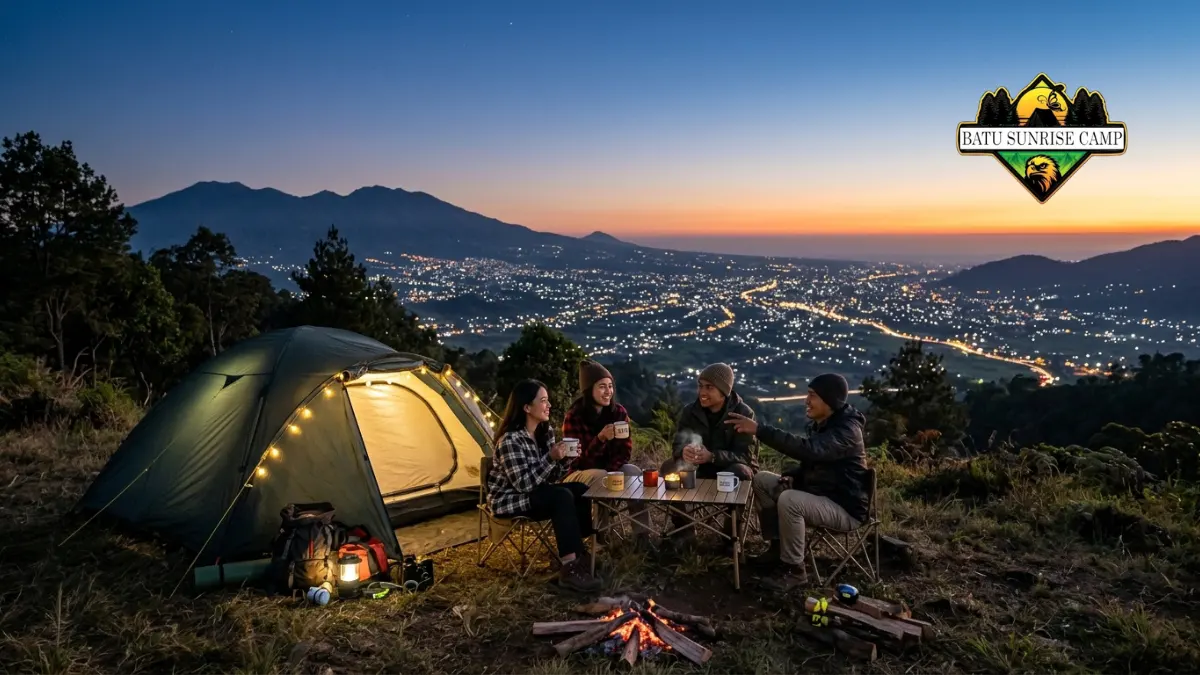 Tips waktu terbaik camping malam di Batu dengan pemandangan city light